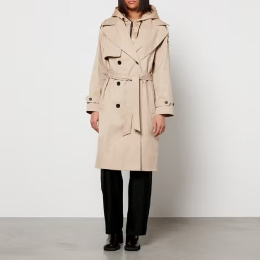 Worn once Mackage TRISHA 2 in 1 Tan Trench Coat Vest L